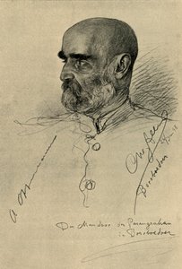 Retrato de un hombre, Templo de Borobudur, Magelang, Java, 1898 de Christian Wilhelm Allers