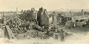 Templos en ruinas en Karnak, Egipto, 1898 de Christian Wilhelm Allers