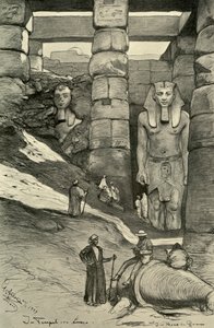 Estatuas en el Templo de Luxor, Egipto, 1898 de Christian Wilhelm Allers