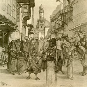 Calle en El Cairo, 1898 de Christian Wilhelm Allers