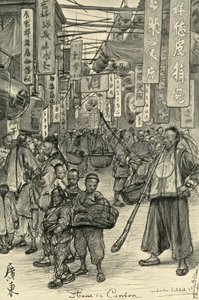 Escena de calle, Cantón, China de Christian Wilhelm Allers