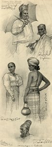 Estudios de personas, Colombo, Ceilán, 1898 de Christian Wilhelm Allers
