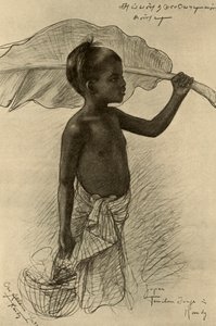 Niño tamil, Kandy, Ceilán, 1898