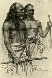 Hombres tamiles, Colombo, Ceilán, 1898. de Christian Wilhelm Allers