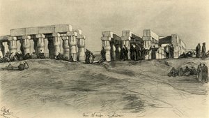 Ruinas del templo, Luxor, Egipto, 1898 de Christian Wilhelm Allers