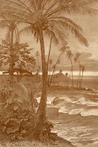 La playa en Waikiki, Hawái, 1898