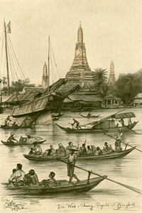 Wat Chaeng, Bangkok, Siam, 1898 de Christian Wilhelm Allers