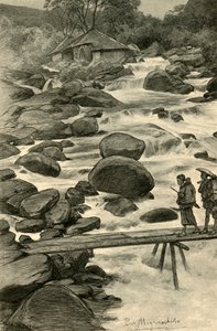 Cascadas en Miyanoshita, Japón, 1898 de Christian Wilhelm Allers