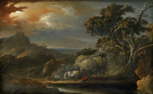 Paisaje tormentoso de Christian Wilhelm Ernst Dietrich