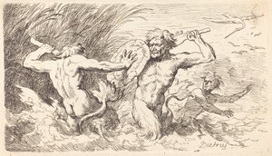 Tritones Luchando de Christian Wilhelm Ernst Dietrich