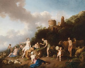 Diana y sus nimfs de Christian Wilhelm Ernst Dietrich