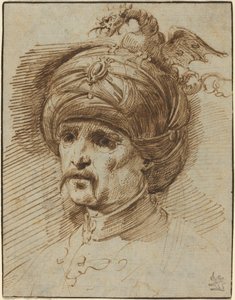 Oriental con un tocado fantástico de Christian Wilhelm Ernst Dietrich