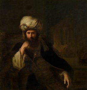 Retrato de un hombre con atuendo oriental de Christian Wilhelm Ernst Dietrich