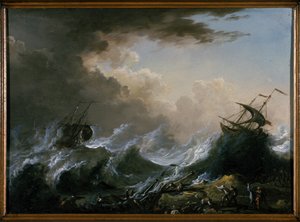 Tormenta en el mar y naufragio