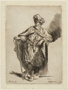 Mujer oriental de pie de Christian Wilhelm Ernst Dietrich