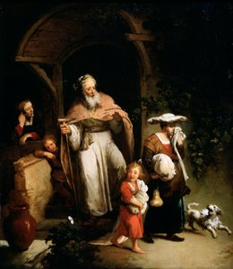 La expulsión de Agar, siglo XVIII de Christian Wilhelm Ernst Dietrich