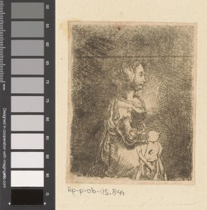 Mujer con anillo en mano de Christian Wilhelm Ernst Dietrich