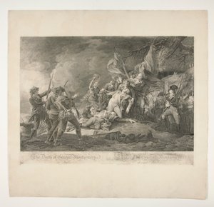 La muerte del general Montgomery en Quebec (La Mort du General Montgomery devant Quebec)