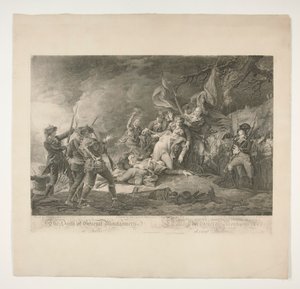 La muerte del general Montgomery en Quebec (La Mort du General Montgomery devant Quebec) de Christian Wilhelm Ketterlinus