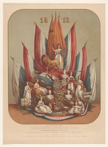 Representación alegórica de la trascendental revolución de noviembre de 1813 Homenaje teatral-alegórico a la memorable Revolución de noviembre de 1813 (...) (título sobre objeto) de Christianus Hendricus Hein