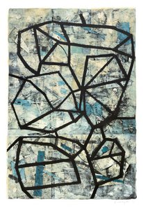 Campo de fuerza, 2016 (monotipo sobre papel) de Christina Fedyk