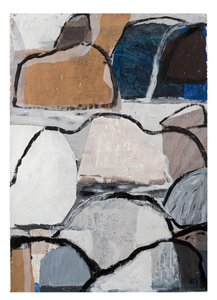 The Way, 2023 (collage, acrílico, pintura casera sobre papel) de Christina Fedyk