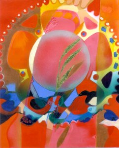 Hope, c. 2009 (acrílico sobre panel con pan de oro) de Christina Saj