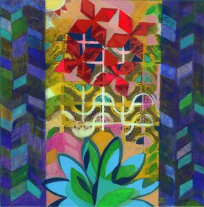 Meditación 14, c. 2017 (acrílico sobre panel de Christina Saj