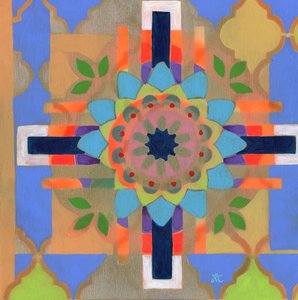 Meditación 25, c. 2017 acrílico sobre panel de Christina Saj