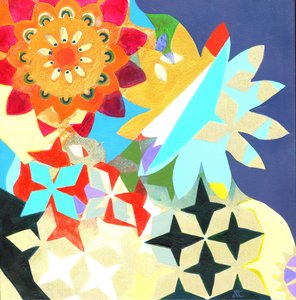 Meditación 36, c. 2017 (acrílico sobre panel) de Christina Saj