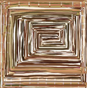 Geometría en espiral terrosa