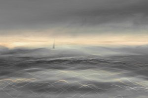 Velero en el océano brumoso de Christina Sillen