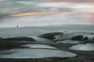 Ruinas invernales envueltas en niebla de Christina Sillen