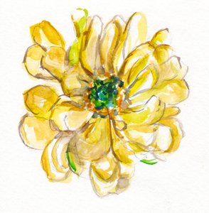 Delicada flor amarilla de Christine Lindstrom