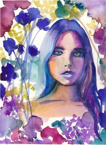 Mujer floral de ensueño de Christine Lindstrom