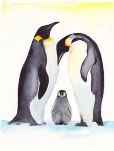 La familia de los pingüinos amables de Christine Lindstrom