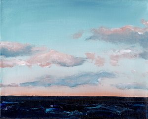 Horizonte oceánico en tonos pastel de Christine Lindstrom