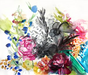 Ramo de flores de colores vivos de Christine Lindstrom