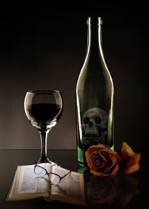 Calavera y rosa