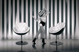Rayas elegantes en tono nude