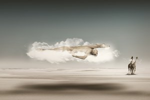 El hombre flotante: Sueño del desierto