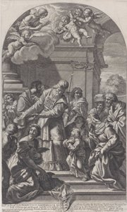 La presentación de la Virgen en el Templo, 1670-80 de Christof Lederwasch