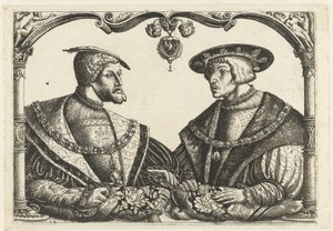 Carlos V y Fernando I de Christoffel Bockstorffer