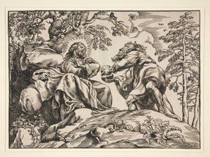 La Tentación de Cristo, por el Diablo de Christoffel Jegher