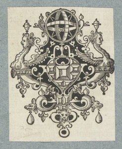 Adorno con piedras preciosas y globo celeste de Christoffel van Sichem (II) (possibly)