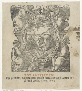 Viñeta de título con un hombre plantando cultivos de Christoffel van Sichem (II) (possibly)