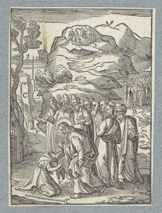Cristo cura a un leproso de Christoffel van Sichem (II)
