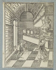 Daniel esparce las cenizas en el suelo del templo de Christoffel van Sichem (II)