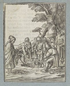 José es sacado de la fosa por sus hermanos de Christoffel van Sichem (II)