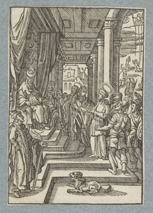 Esteban ante el sumo sacerdote de Christoffel van Sichem (II)